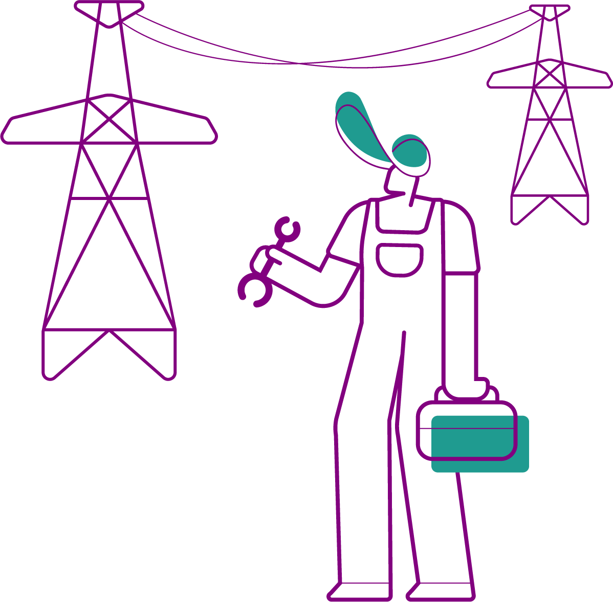 ilustração de distribuidora de energia