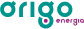 Logo verde e roxo escrito Órigo energia