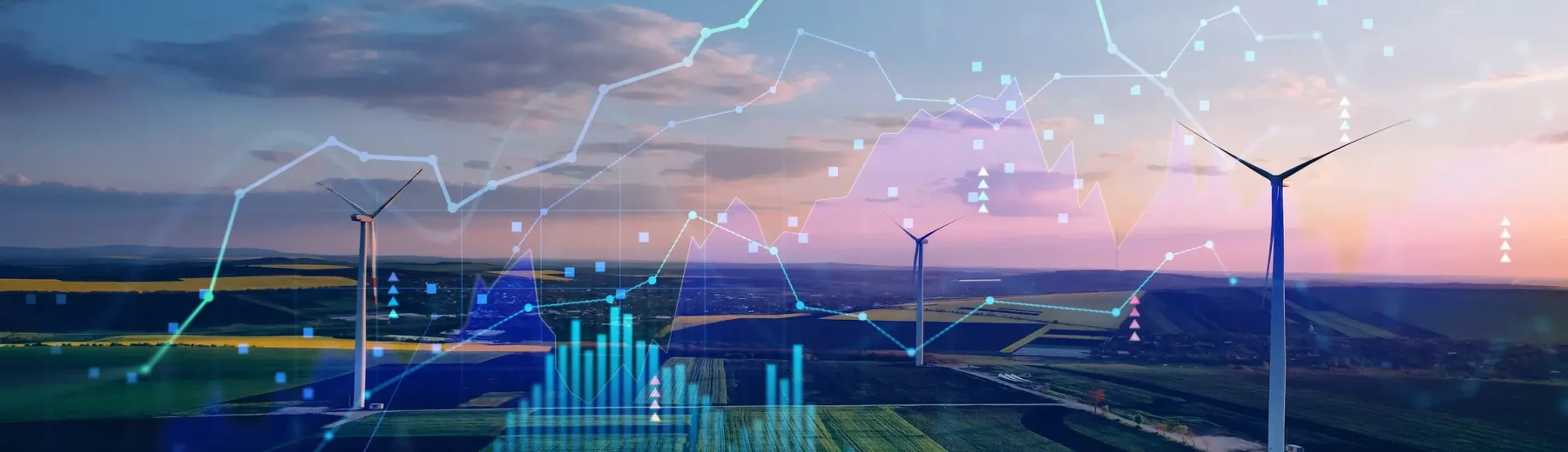 fonte de energia renovável com gráficos na frente - mercado livre de energia
